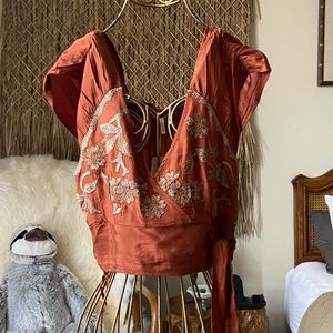 FREE People XS top, Rust Color